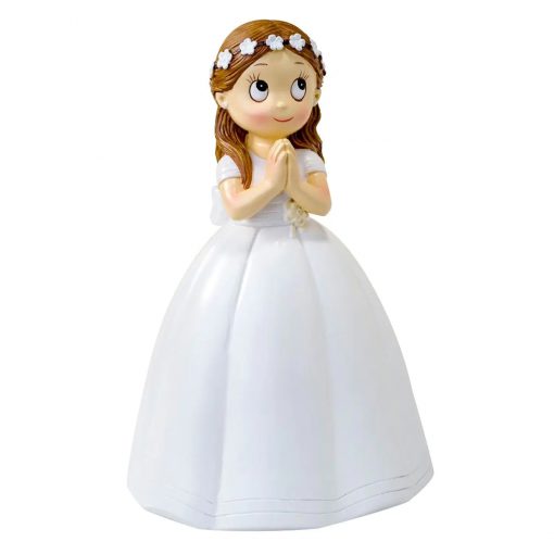 figura para tarta de comunion niña con vestido largo