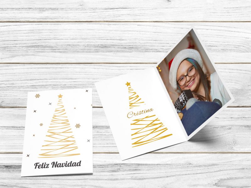 díptico de navidad personalizado con foto