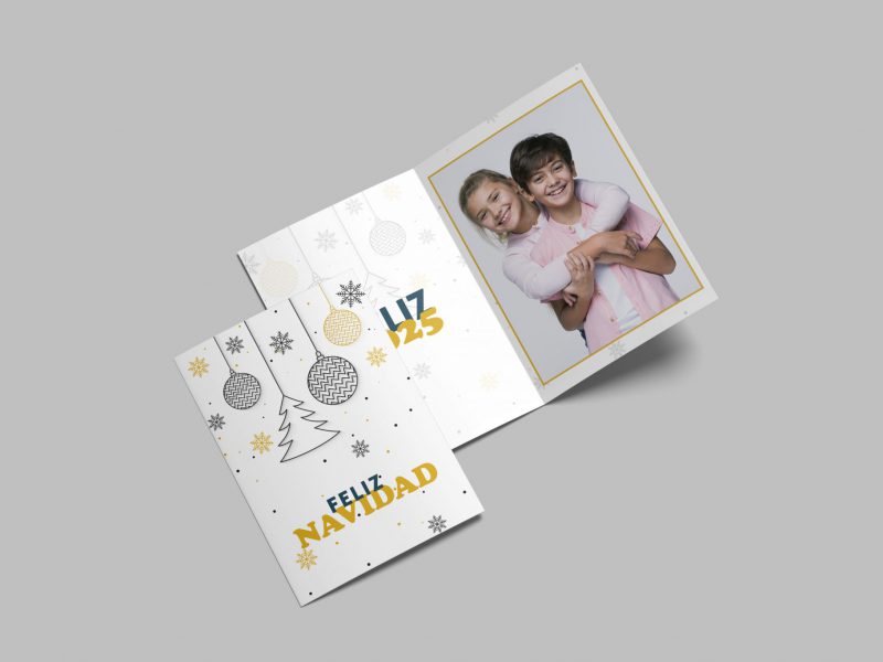 díptico de navidad personalizado